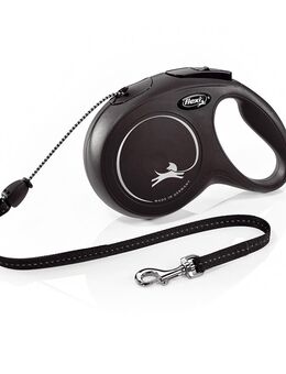 flexi New Classic Seil-Leine M schwarz, 8 m,