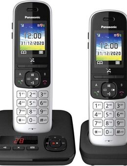 Panasonic KX-TGH722 Duo Schnurloses DECT-Telefon (Mobilteile: 2, mit Anrufbeantworter)