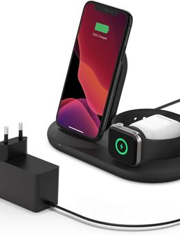 Belkin drahtloses 3-in-1 Ladegerät Ladeständer Schwarz - Berlin Neukölln