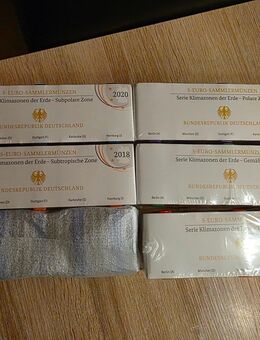 6x 5x5 Euro BRD 2016-2021 "Klimazonen d.Erde" A-J,PP,Neu in OVP - Büren