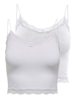 ONLY Trägertop ONLVICKY LACE SEAML 2-PACK CROPPED TOP (Packung, 2-tlg)
