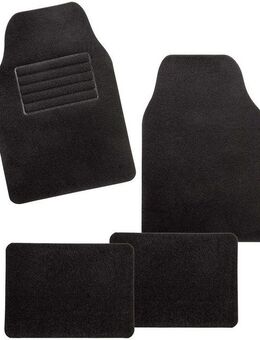 CarFashion Universal-Fußmatten Universal Auto-Textilfußmatten Set Rivazza, Velours Optik (4 St), universal passend Kombi/PKW, universal passend, zuschneidbar, wasserabweisend, rutschsicher