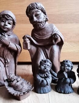 Hallmann Große Krippenfiguren Tonfiguren Heilige Familie Maria Josef Jesus Engel - Schwalmtal (Nordrhein-Westfalen)