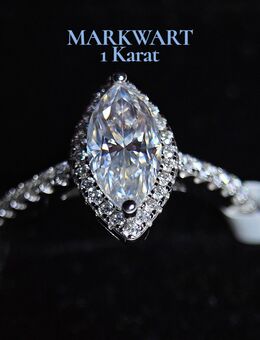 Ausdrucksvoller 1-Karat-Moissanit Ring – Eleganz (EU 49) - Parchim