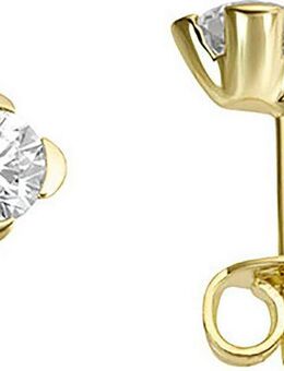 Firetti Paar Ohrstecker Schmuck Geschenk Gold 333 Ohrschmuck Ohrringe Solitär Blume, mit Zirkonia (synth)
