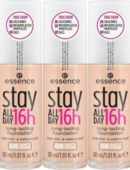 Essence Foundation stay ALL DAY 16h long-lasting, 3-tlg., mit super softer Textur