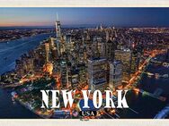 Schönes Holzschild New York Big Apple USA Wandbild 20x30 cm - München