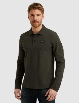 PME LEGEND Langarm-Poloshirt mit Logo Stickerei