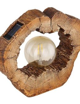 GLOBO LIGHTING LED Solarleuchte SOLAR, LED fest integriert, Warmweiß, Solarlampe für Garten, Lichteffekt, Baumstamm-Optik, Terrasse