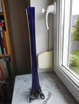 Glas Stangenvase blau 40 cm Solifleur Vase Wellco Deko 4,- - Flensburg