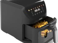 PRINCESS Heißluftfritteuse 182258 SlimFry Airfryer, 2000 W, 8 L, platzsparendes Design, fettfreie Kochtechn., 8 Progr., 55dB leise