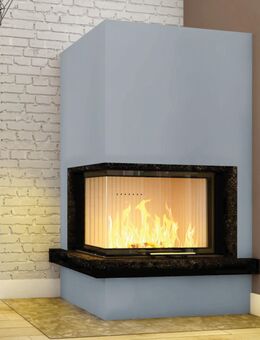 Kaminbausatz 🟡 IMPERIAL EXTRA b Volcano 2LATh 9KW Kamin Panorama L-Kamin L-Form Ofen Neu Hajduk LDF-Kamine - Strausberg