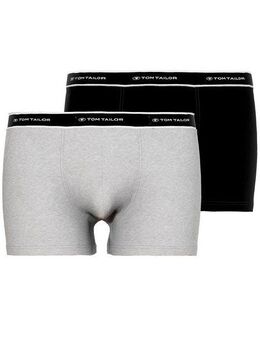 TOM TAILOR Boxershorts Kentucky (Packung, 2er Pack) weich, bequem, basic, eng, atmungsaktiv, Logobund, Baumwollmix