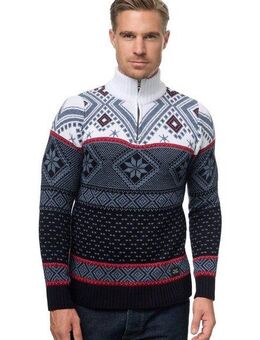 Rusty Neal Strickpullover mit winterlichem Muster