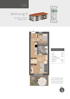 HAUS 2; 7TÄLER WOHNEN Dietfurt: Neubau 1,5-Zimmer-Obergeschoss-Wohnung mit Aufzug u. Tiefgarage (provisionsfrei)