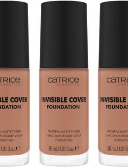 Catrice Foundation Invisible Cover Foundation, 3-tlg., mit langanhaltendem Finish