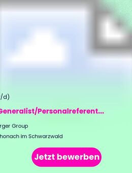 HR-Generalist/Personalreferent (m/w/d) - Schonach (Schwarzwald)