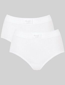 sloggi Maxislip Double Comfort (2er Pack) Baumwollmix, elastisch, weich, sportlicher Look, atmungsaktiv