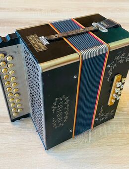 Knopfakkordeon, diatonisches Akkordeon, Vintage, 50er, Marke Hohner Germany , funktioniert - Gundelsheim Zentrum