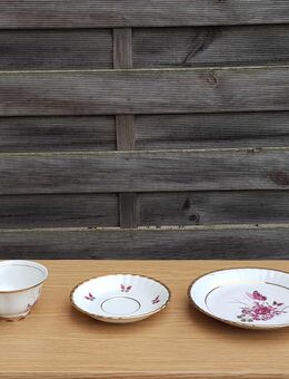 Schmetterlinge Tasse Untertasse Seltenes Chodziez Made in Poland Blumen - Stolberg (Rheinland, Kupferstadt) Zentrum