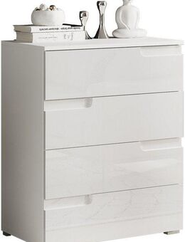HBZ Kommode Spice weiß hochglanz, BxHxT 65x80x40 cm, Kommode mit 4 Schubkästen