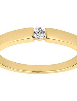 Verlobungsring Damenring CAB3456 mit Goldfarbiger Beschichtung - Aholming