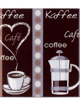 Maximex Schneide- und Abdeckplatte Modell Kaffeeduft, Glas, Spritzschutz, Herdblende, Schneidbrett, für Glaskeramik-Kochfelder