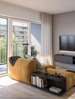2-Zi-Wohnung mit großen Fensterfronten, Duschbad und geschützter Süd-Loggia - München