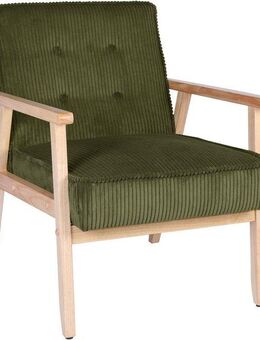 Home affaire Loungesessel MENONRI mit Armlehnen aus Massivholz, Relaxsessel, Lese-Sessel, Cocktailsessel in Cord und Webstoff