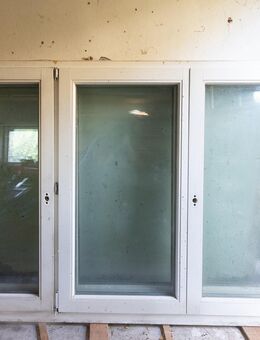 4 Holzfenster Thermo, weiß – 2x einflügelig + 2x dreiflügelig - Sonneberg
