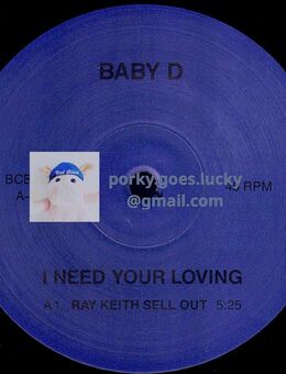 Baby D - I Need Your Loving BCBABY2 1995 12" Vinyl Breakbeat Drum n Bass - München Bogenhausen