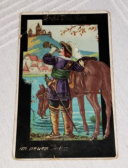 Behüt Dich Gott im neuen Jahre! Neujahrs-Präge-Karte HWB, 1910 - Bautzen