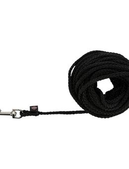 Trixie Schleppleine rund, schwarz - Größe S–M: 5 m lang, Ø 5 mm