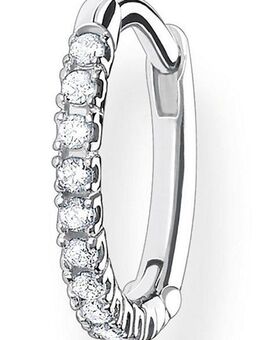 THOMAS SABO Single-Creole farbige oder weiße Steine, mit Glas-Keramik Stein, Korund (synth), Zirkonia (synth)