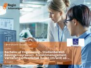 Bachelor of Engineering - Studienbereich Bauingenieurwesen- Projektmanagement, Vertiefung Öffentliches Bauen (m/w/d) ab Oktober 2025 - Aalen