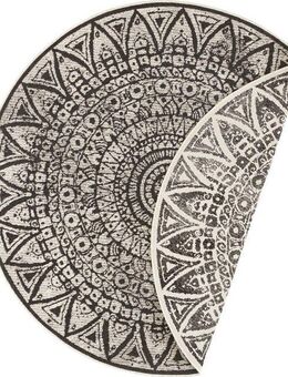 HANSE Home Teppich Lilja Wendeteppich, rund, Höhe: 5 mm, In-& Outdoor, beidseitig, Wetterfest, Balkon, Garten, Wohnzimmer