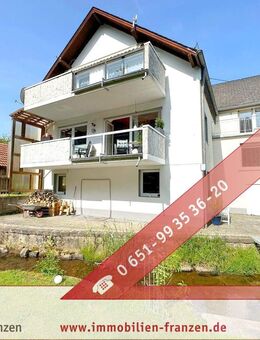 Mandern: weitläufiges, einzugsbereites Familienidyll mit Traumgarten und Bachlauf - 3 Balkone, Garage, Ausbaureserve & 3 Bädern! - Mandern