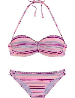 Venice Beach Bügel-Bandeau-Bikini mit Häkelkanten