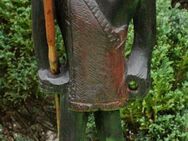 Afrikanische Figur Massai Krieger mit Speer / Ebenholz / Stammeskunst / Afrika - Zeuthen