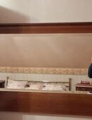 Mahagoni Spiegel aus der Zeit 1910 bis 1920 in 42489