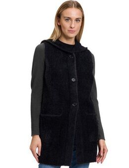 Amber & June Strickweste Amber & June Damen Strickweste mit Kapuze Material