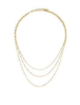 LASCANA Collier 3- reihige Halskette, Zarte Ketten mit Goldbeschichtung