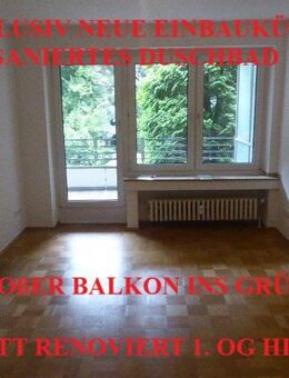 EXKLUSIV NEUE EINBAUKÜCHE SANIERTES DUSCHBAD GROßER BALKON INS GRÜNE PARKETT RENOVIERT 1. OG HILDEN - Hilden