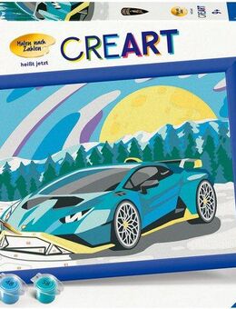 Ravensburger Malen nach Zahlen CreArt, Blauer Lamborghini, Made in Europe
