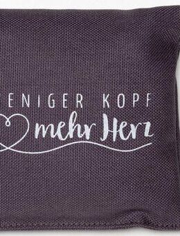 herbalind Duftkissen Duftsachet 1301, Bezug: 100% Baumwolle, mit Aufhängung 10x10 cm gefüllt mit Lavendel, Anthrazit