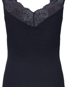 rosemunde Tanktop wunderschöner, elastischer Vintage-Spitzenbesatz