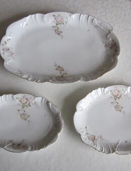 3 antike Porzellanplatten Historismus Neorokoko um 1890 aus reichem Fabrikantenhaushalt - Wuppertal