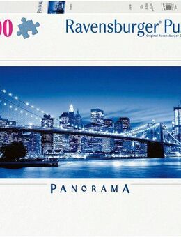 Ravensburger Puzzle Panorama, Leuchtendes New York, 1000 Puzzleteile, Made in Germany
