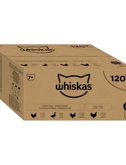 Whiskas Senior Beutel 120 x 85 g - Geflügel Auswahl in Gelee