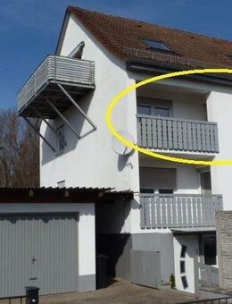 Helle 3-Zi-Eigentumswohnung, 1. Stock, Südbalkon, Einbauküche, Bad mit Fenster, mit 2 Außenstellplätzen - Nersingen